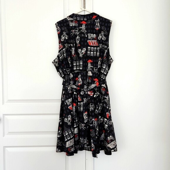 Modcloth Community Brunch Button Front Shirt Dress, Black, Size 4X - Picture 7 of 10
